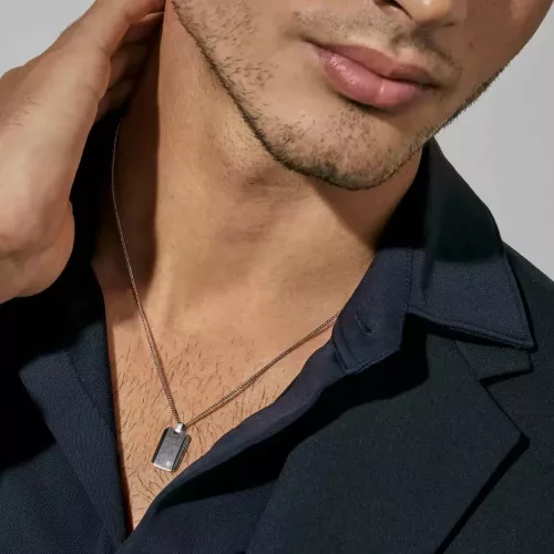 Nomination férfi nyaklánc fehér gyémánttal 028343-065