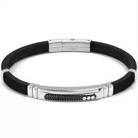 Nomination fekete kaucsuk férfi karkötő 028818-030