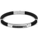 Nomination fekete kaucsuk férfi karkötő 028818-030