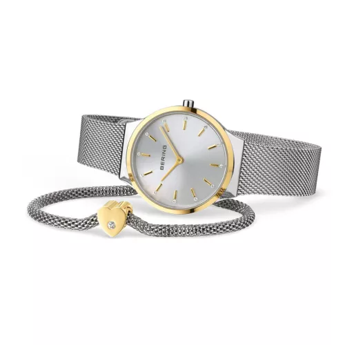Bering Klasszikus Ezüst női karóra és karkötő 12131-014-GWP-SET