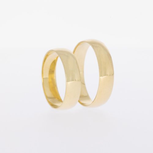 Sárga arany karikagyűrű 5 mm, 65-ős méret