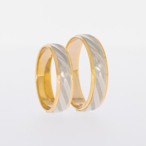Sárga-fehér arany karikagyűrű 635,48-as méret