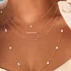 Jackie Gold női arany nyaklánc kék topázzal JKN25.512