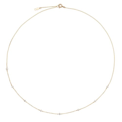 Jackie Gold női arany nyaklánc fehér topázzal JKN25.585