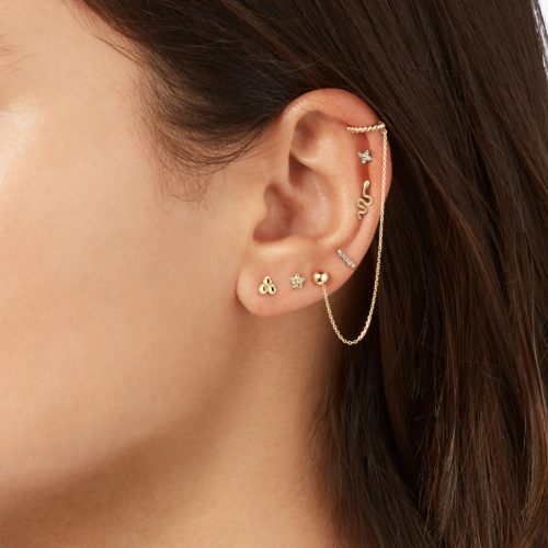 Jackie Gold női arany fülpiercing topázzal JKP24.430