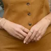 Jackie Gold női arany gyűrű tripla kék topázzal - JKR24.017-52