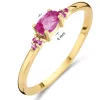 Jackie Gold női arany gyűrű pink topázzal JKR24.450-52