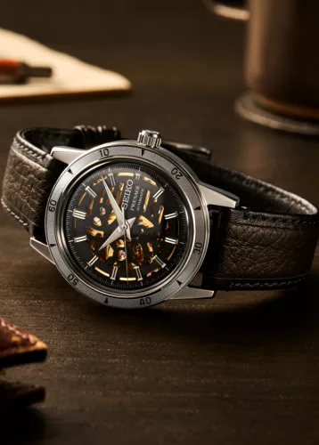 Seiko Presage Style 60s Elegant yet Rugged Biker Style Skeleton férfi karóra SSA461J1