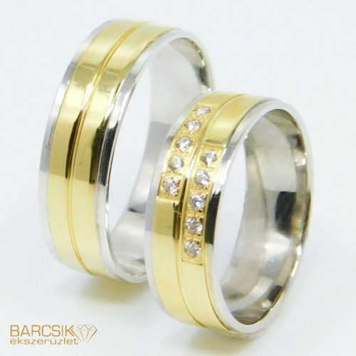 Sárga- fehér arany karikagyűrű Z4,50-es méret